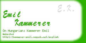 emil kammerer business card